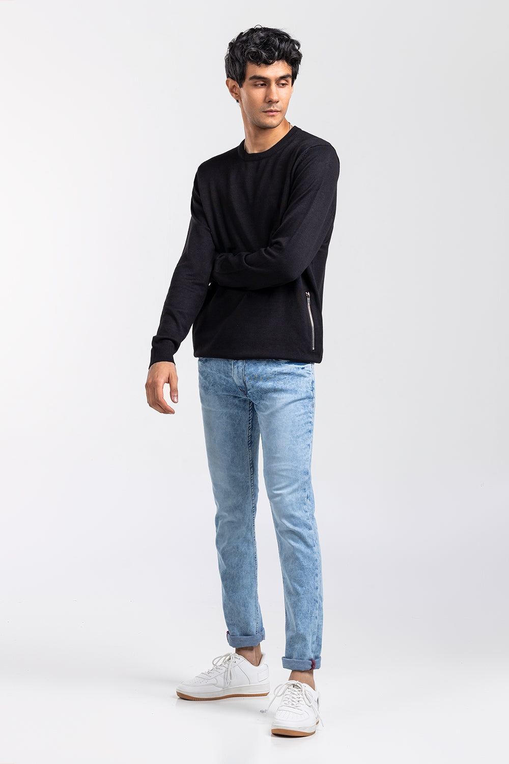 Black Fashion Sweater FS-SWT-VPN-FD-403-01