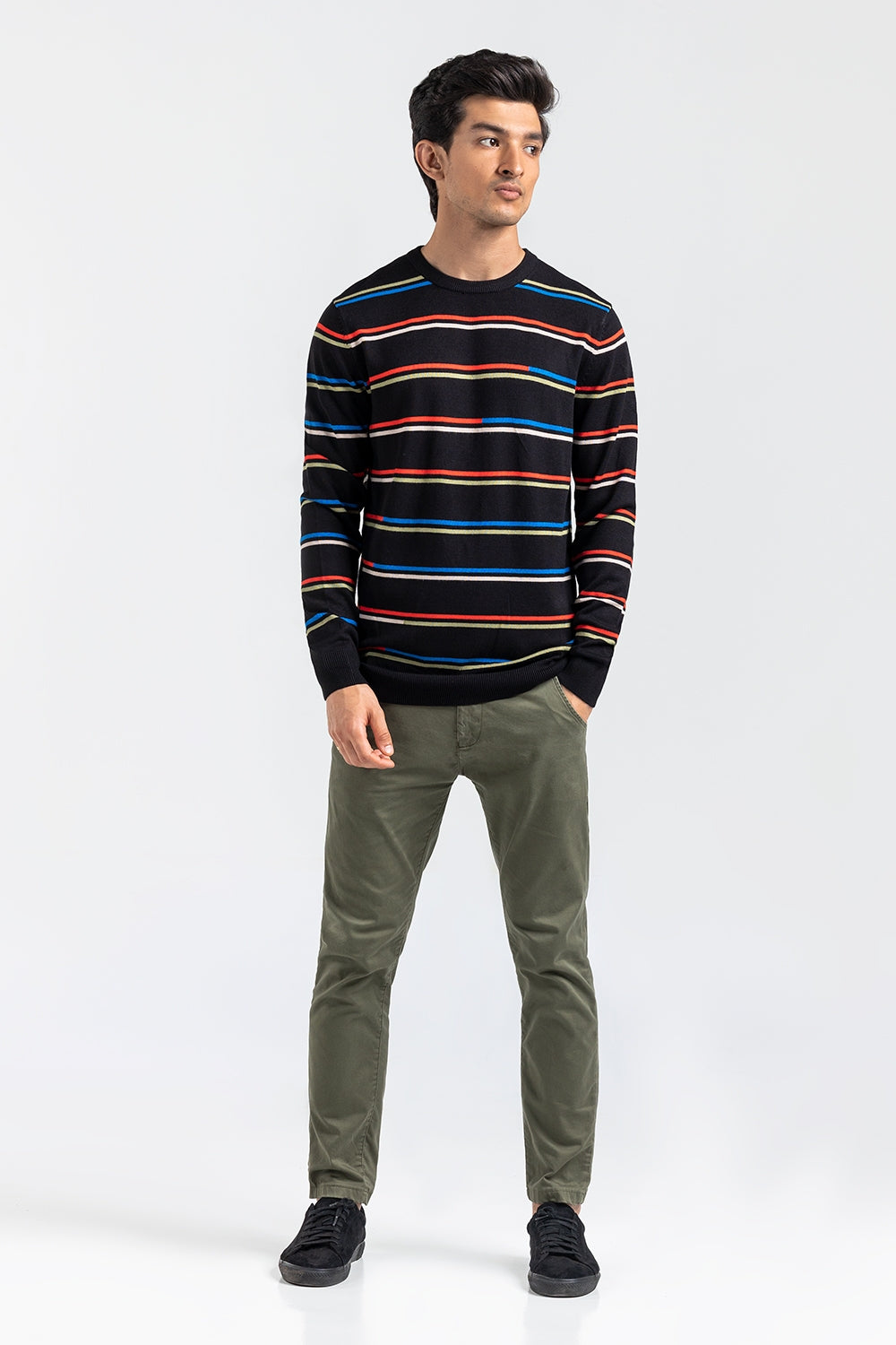 Black Fashion Sweater FS-SWT-VPN-FD-416-01