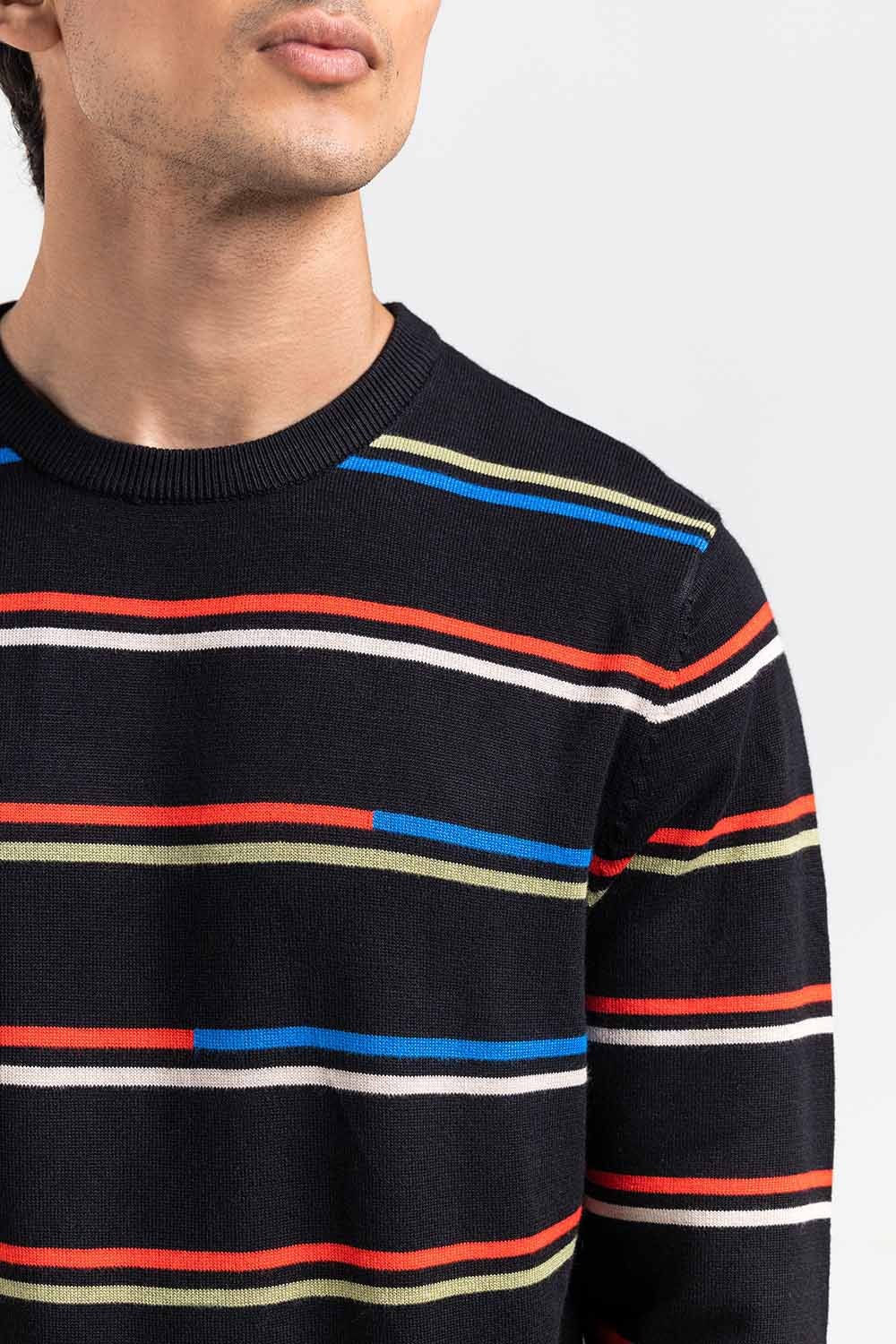 Black Fashion Sweater FS-SWT-VPN-FD-416-01