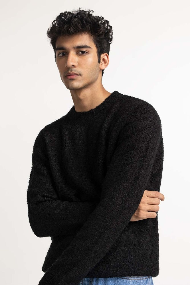 Black Fashion Sweater MN-SWT-WS23-009