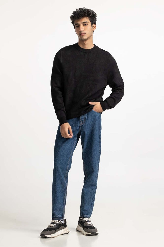 Black Fashion Sweater MN-SWT-WS23-037