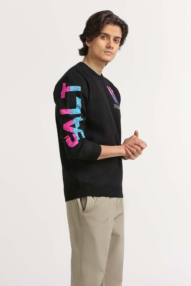 Black Fashion Sweater MN-SWT-WS23-149