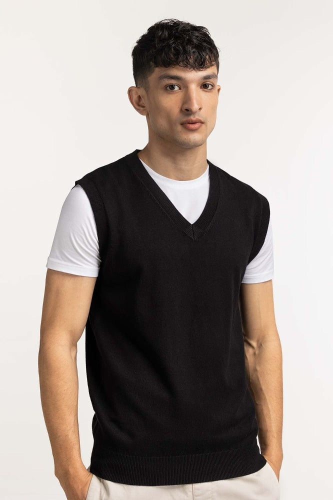 Black Fashion Sweater MN-SWT-WS23-181A