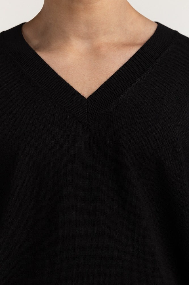 Black Fashion Sweater MN-SWT-WS23-182A