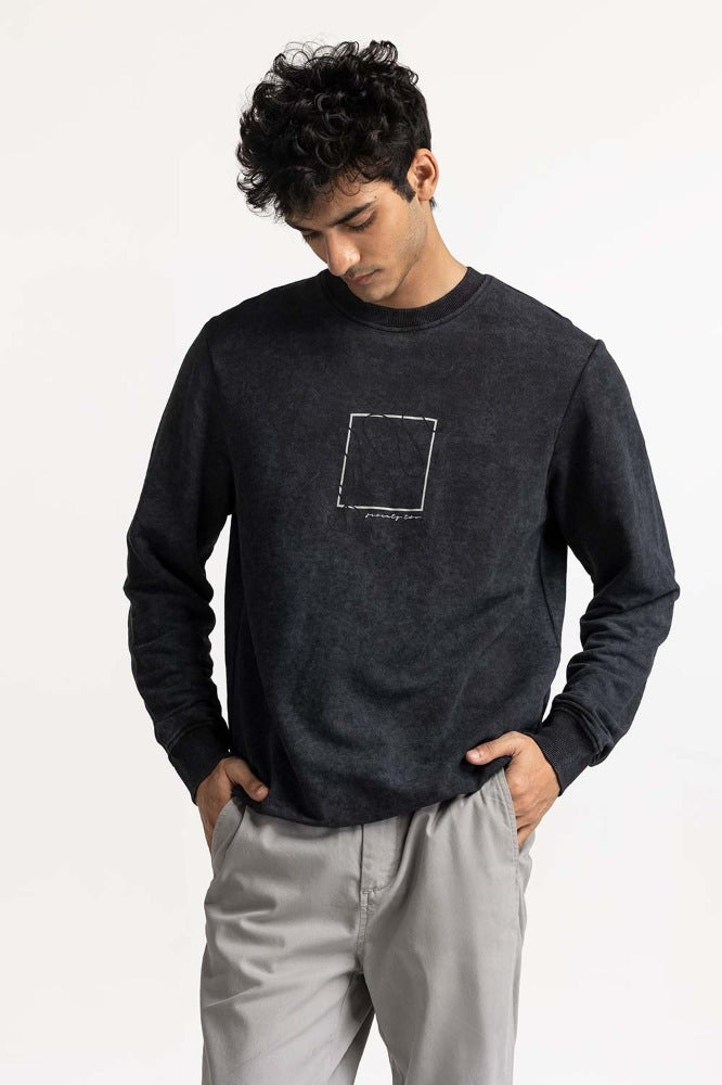 Black Fashion Sweatshirt MN-SWS-WS23-018