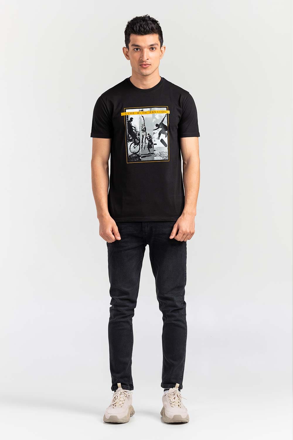 Black Fashion T-shirt JGP-URB-D259-02