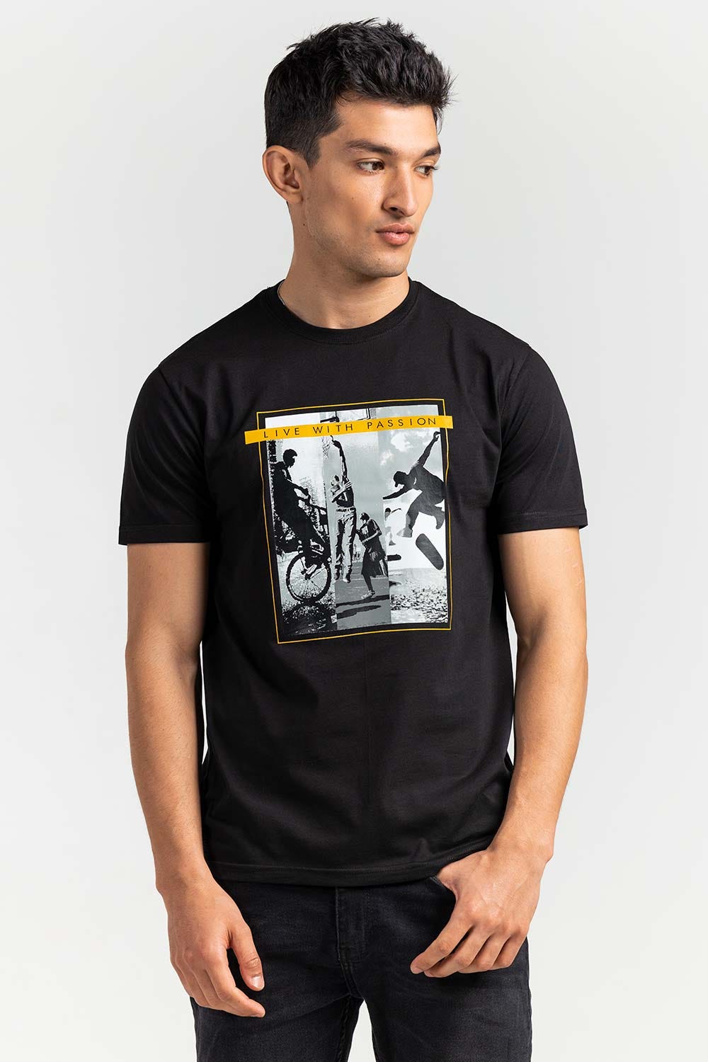 Black Fashion T-shirt JGP-URB-D259-02