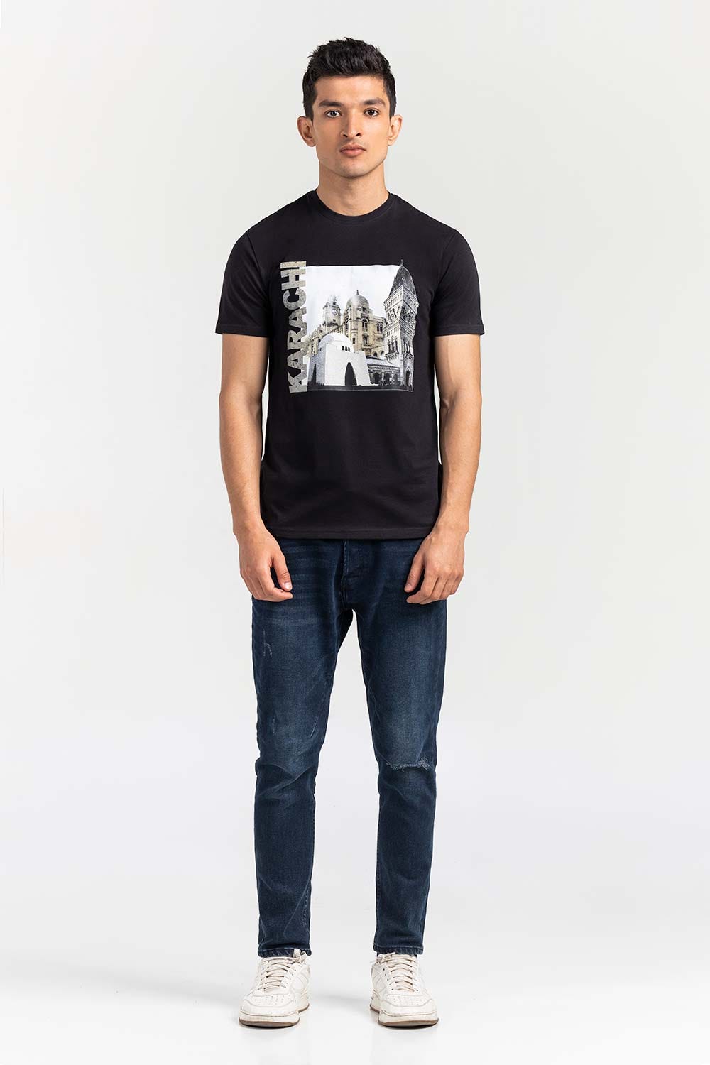 Black Fashion T-shirt JGP-URB-D268-01