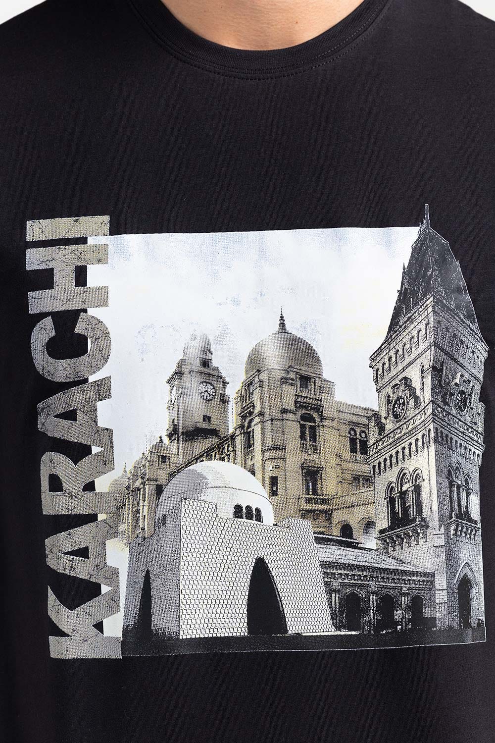 Black Fashion T-shirt JGP-URB-D268-01