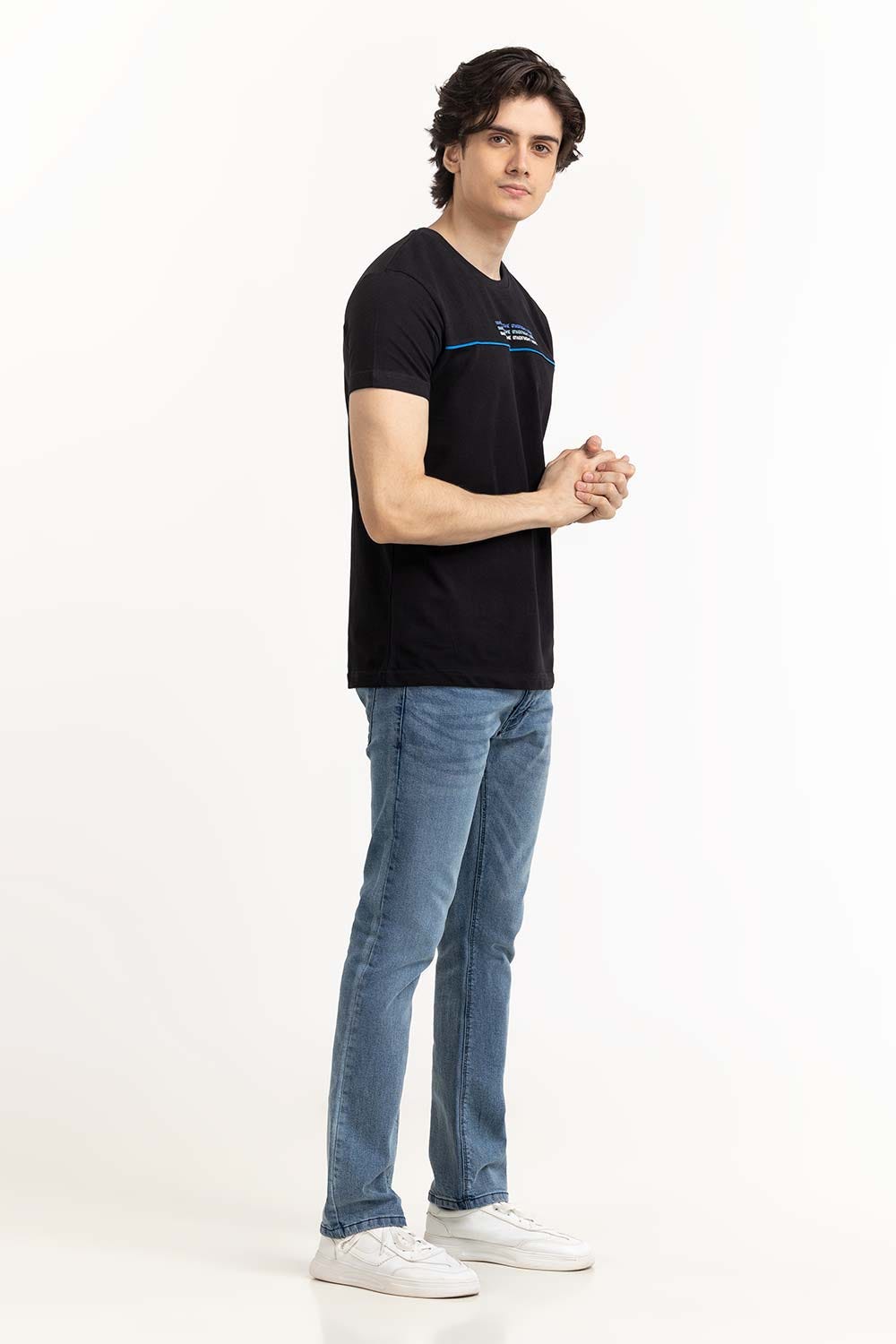 Black Graphic Tee TS-CNPK23-257