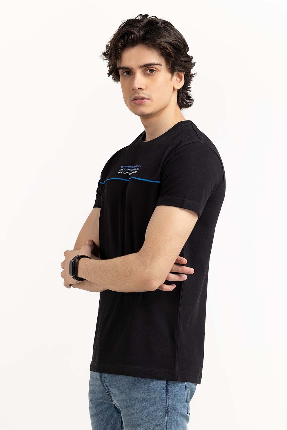 Black Graphic Tee TS-CNPK23-257