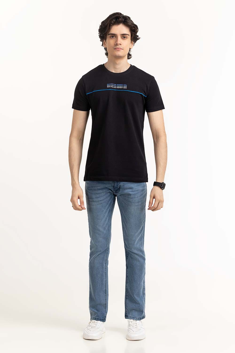 Black Graphic Tee TS-CNPK23-257