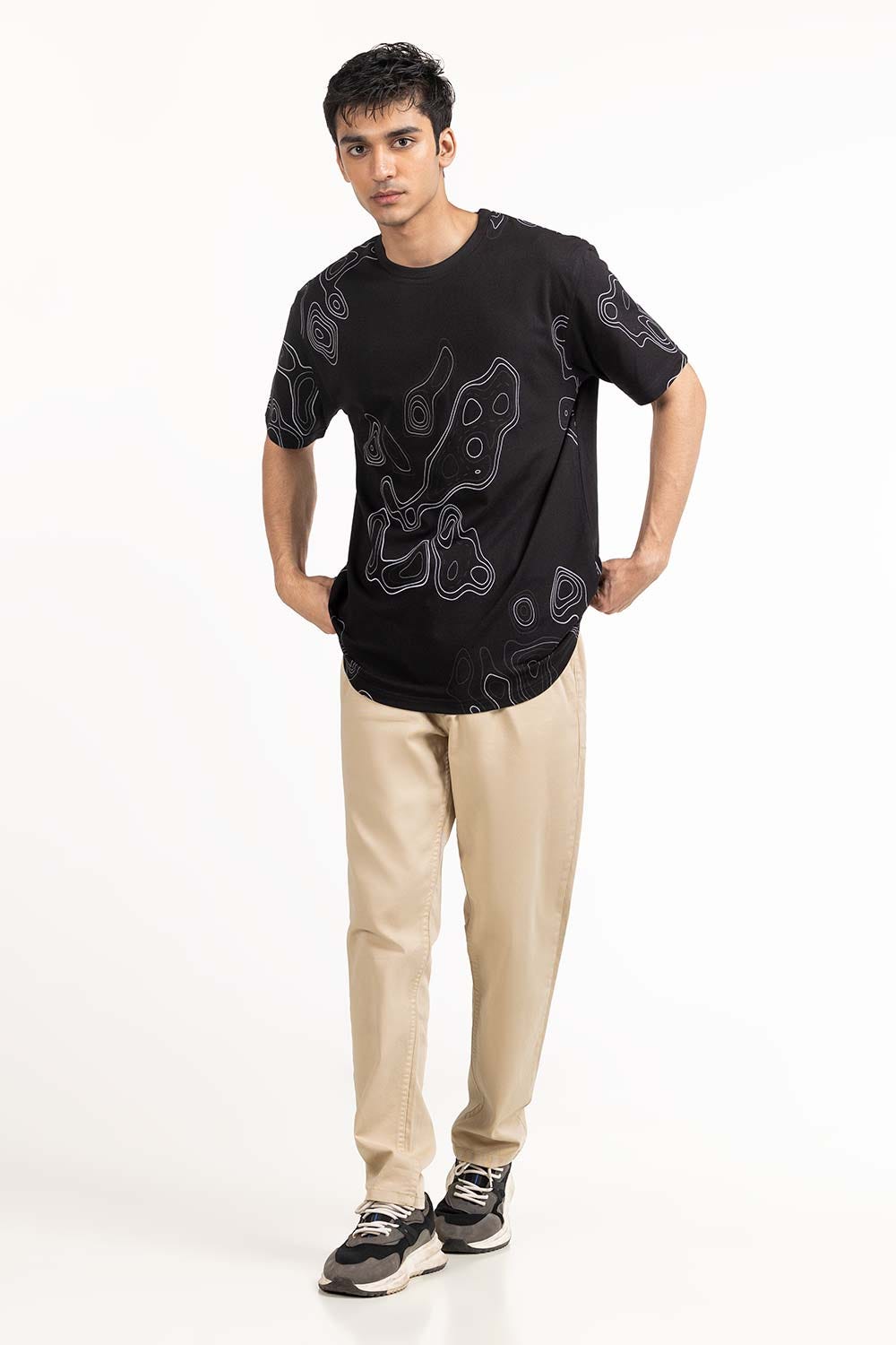 Black Graphic Tee TS-CNSJ23-117