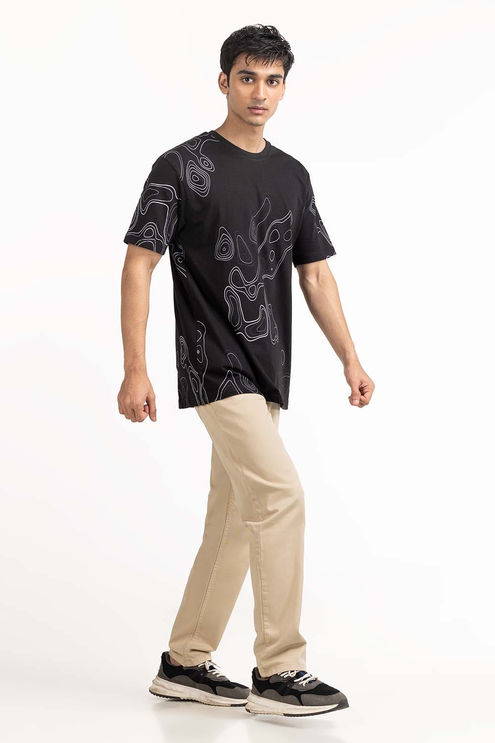 Black Graphic Tee TS-CNSJ23-117