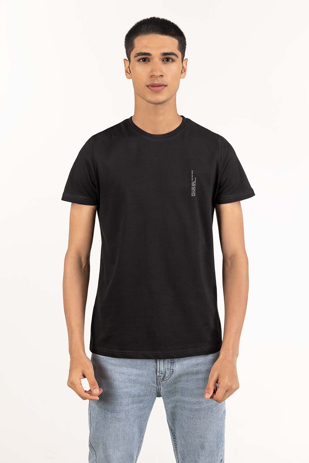 Black Graphic Tee TS-CNSJ23-216