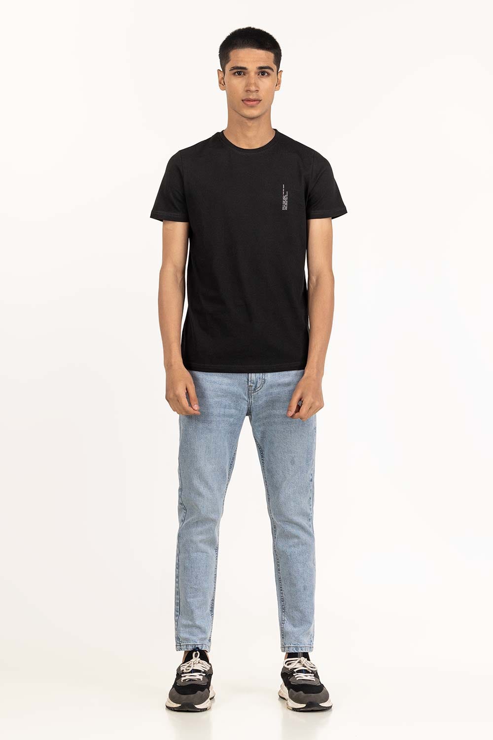 Black Graphic Tee TS-CNSJ23-216