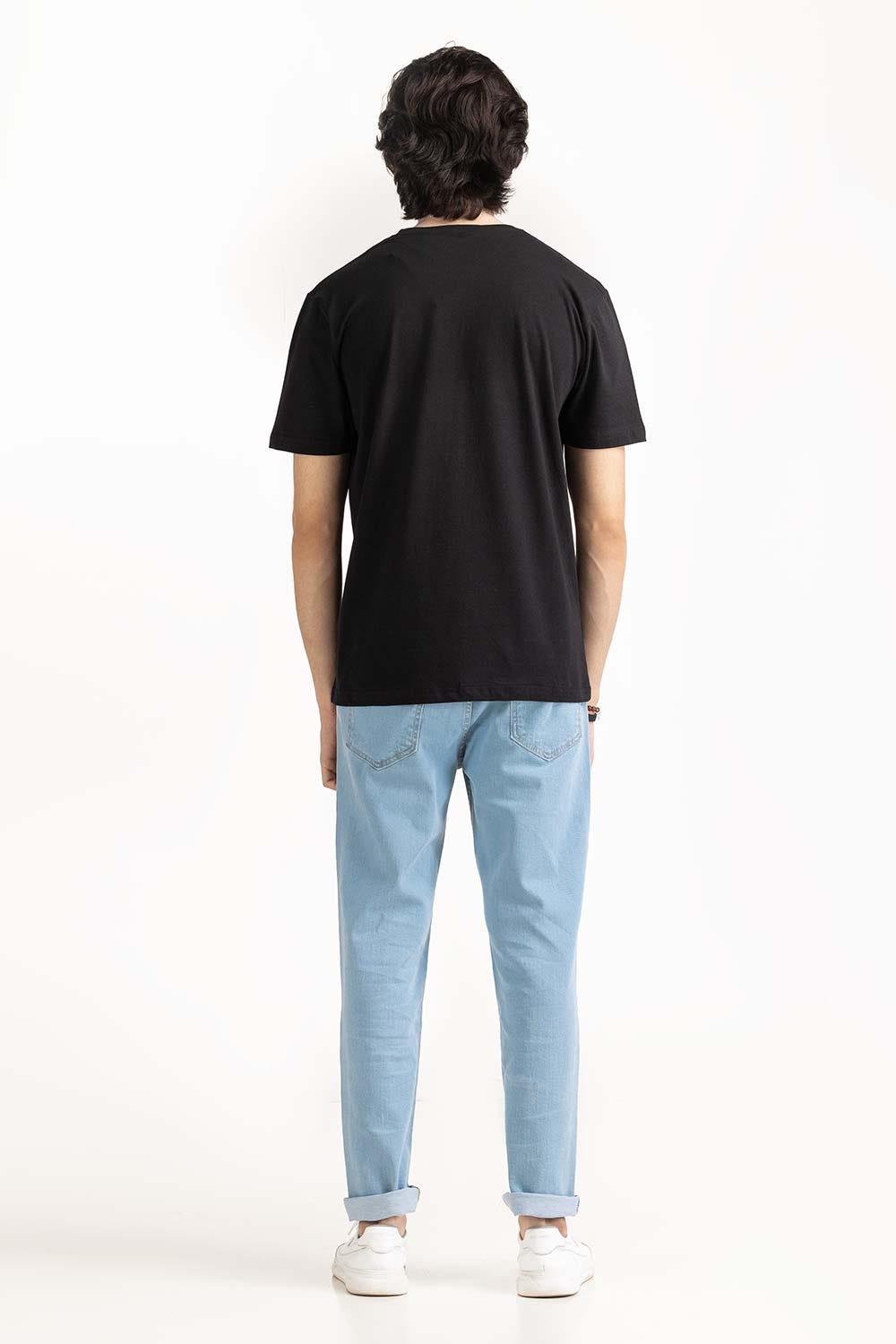 Black Graphic Tee TS-CNSJ23-221