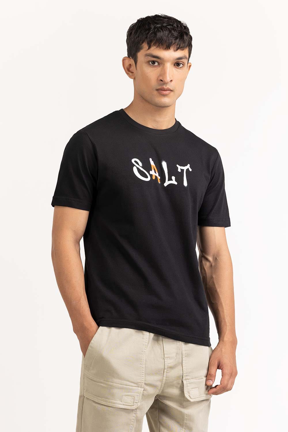 Black Graphic Tees TS-CNSJ23-097