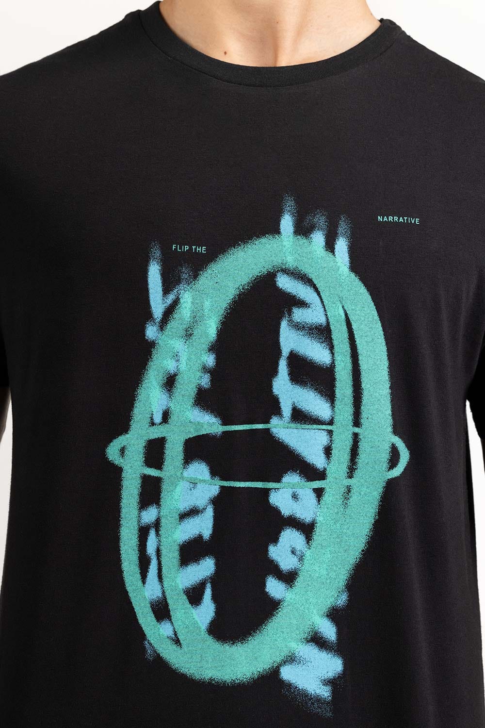 Black Graphic Tees TS-CNSJ23-104