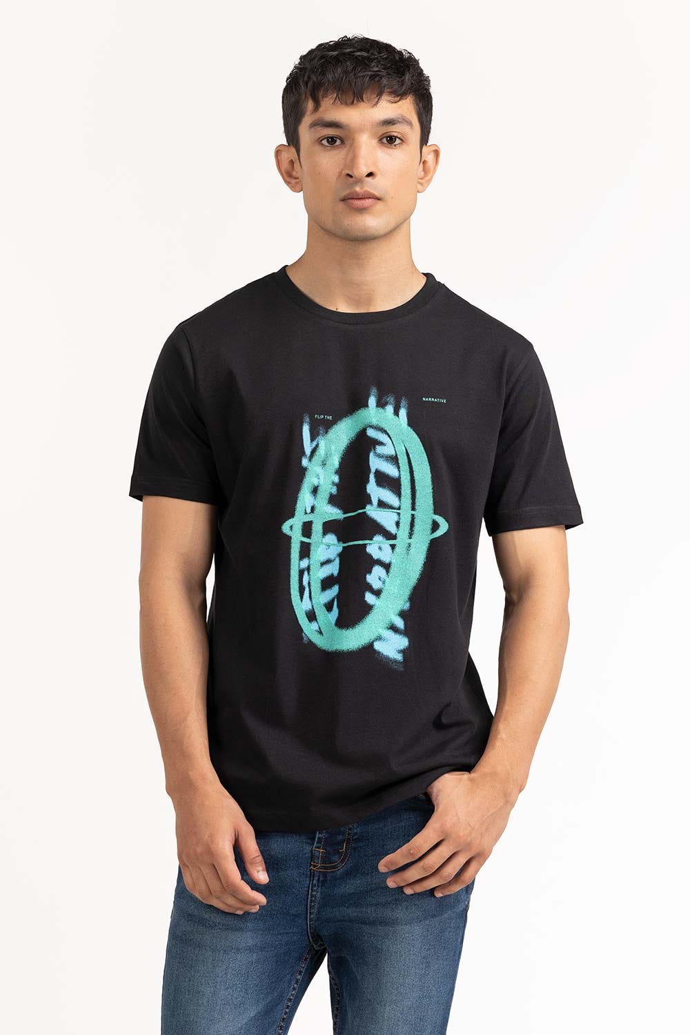 Black Graphic Tees TS-CNSJ23-104