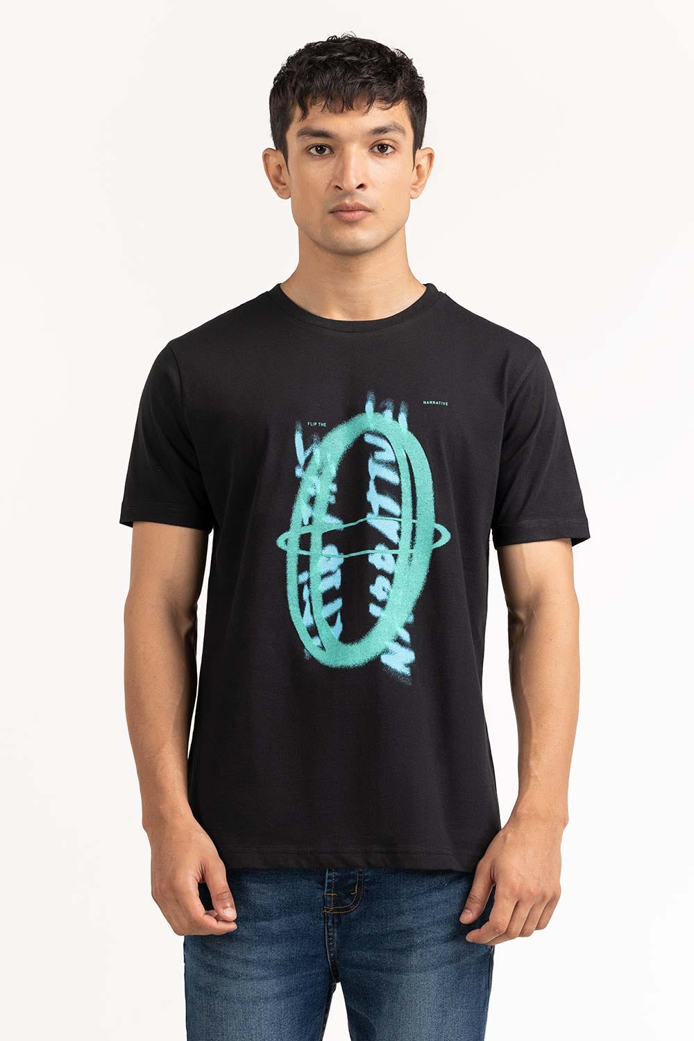 Black Graphic Tees TS-CNSJ23-104