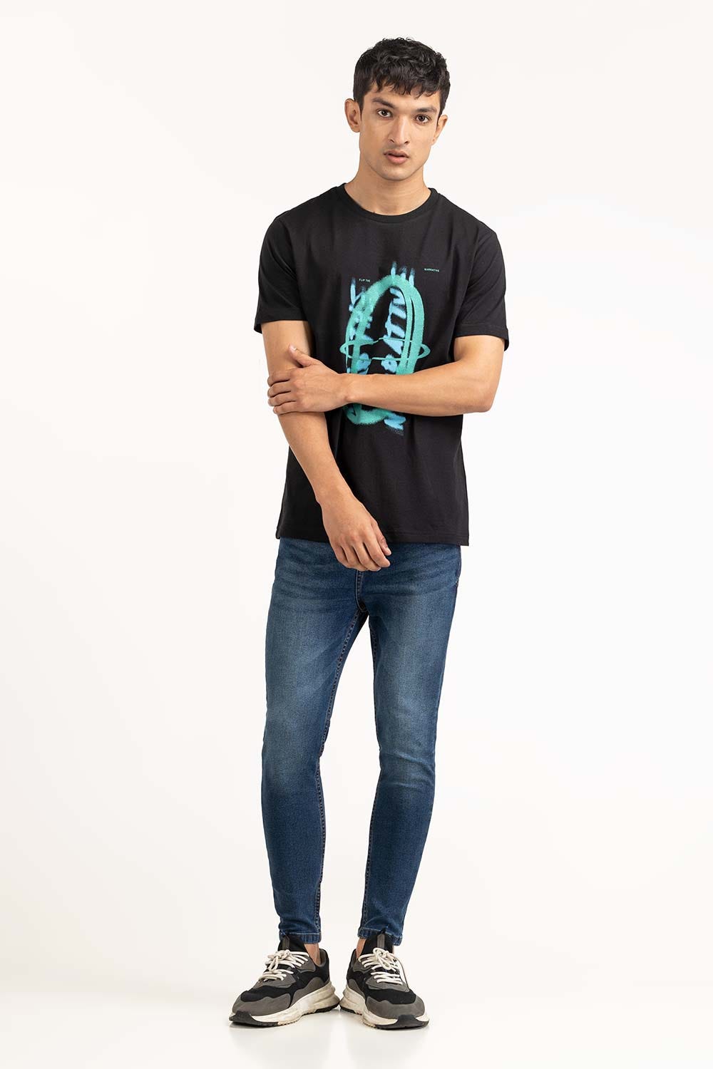 Black Graphic Tees TS-CNSJ23-104