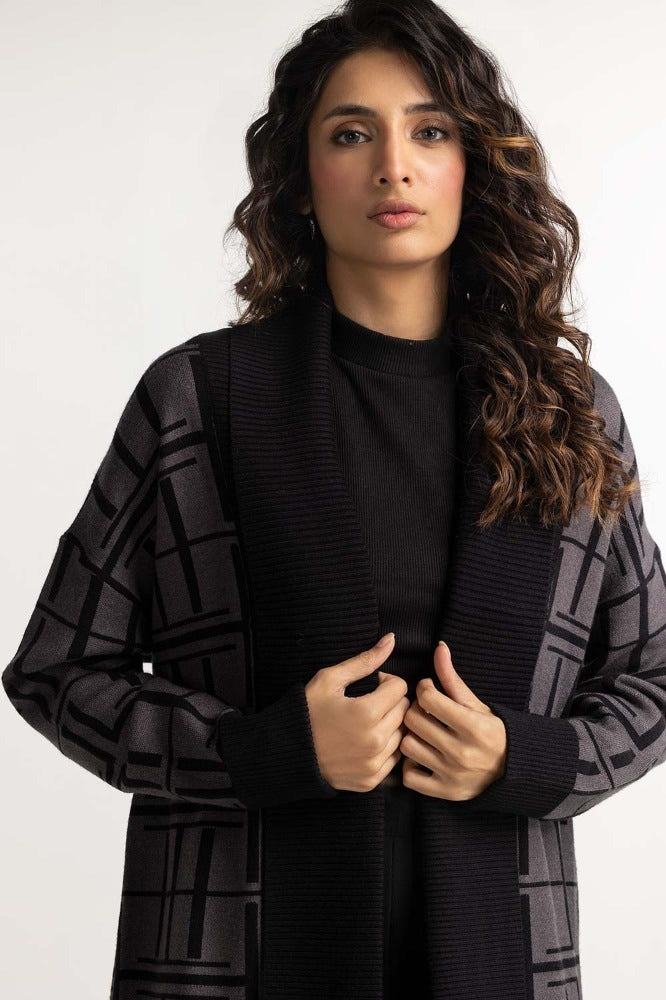 Black Grey Basic Sweater WM-SWT-WS23-050