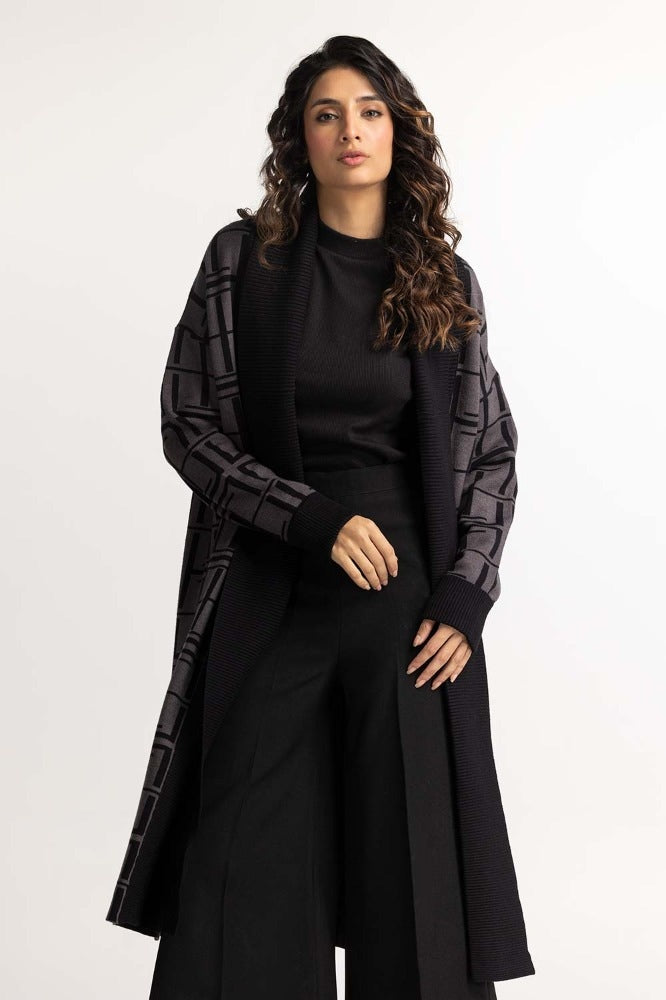 Black Grey Basic Sweater WM-SWT-WS23-050