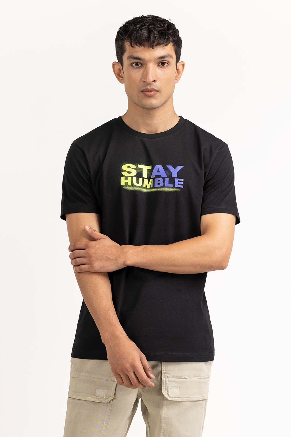 Black Grey Graphic Tees TS-CNSJ23-102