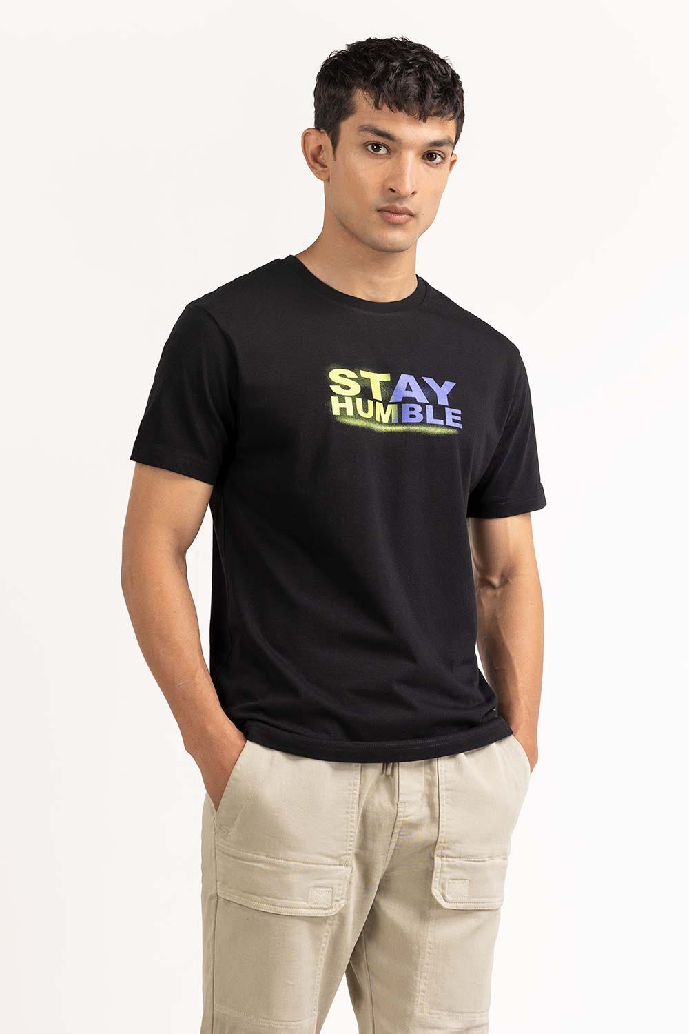 Black Grey Graphic Tees TS-CNSJ23-102