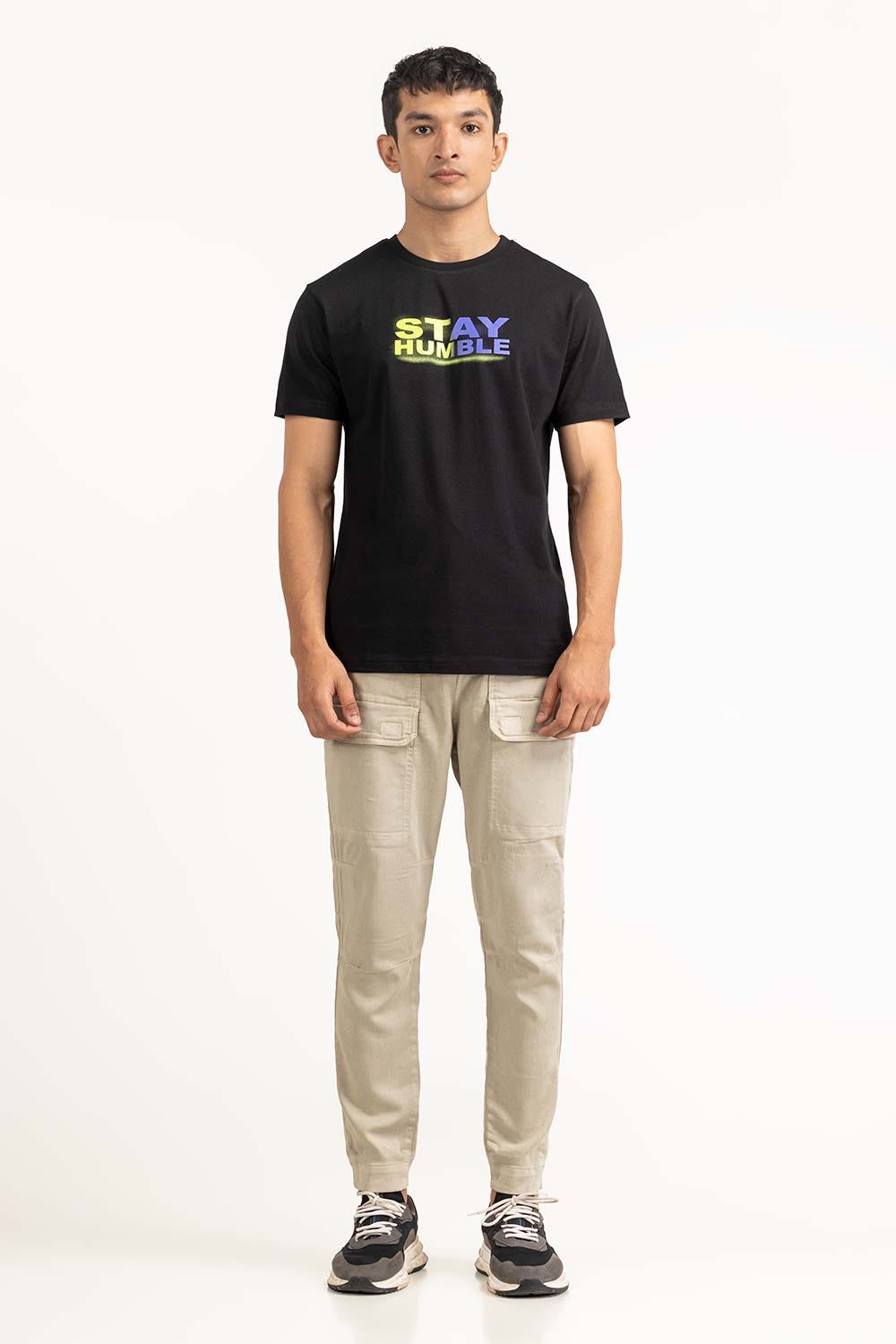 Black Grey Graphic Tees TS-CNSJ23-102