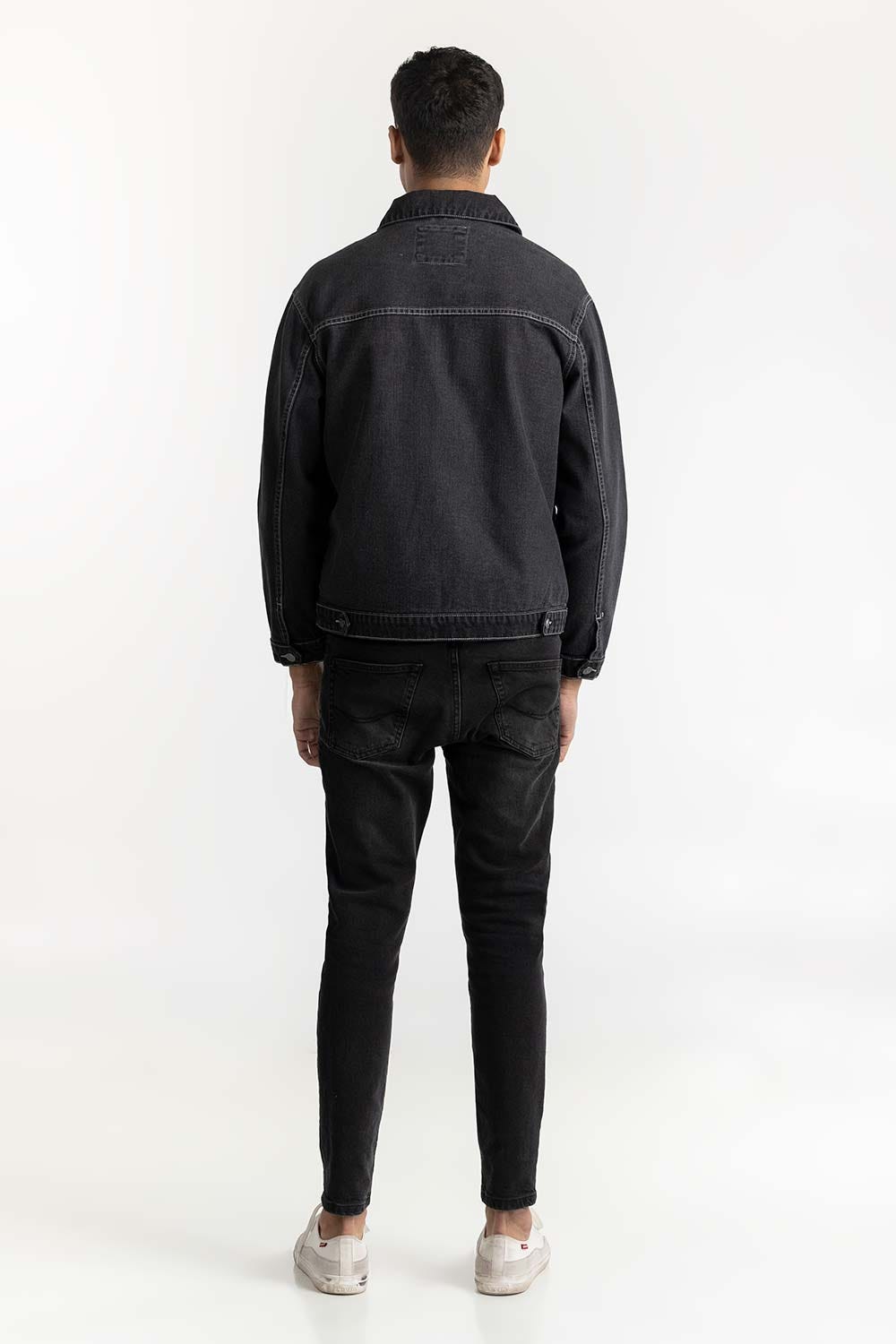 Black Denim Jacket 224-110-031