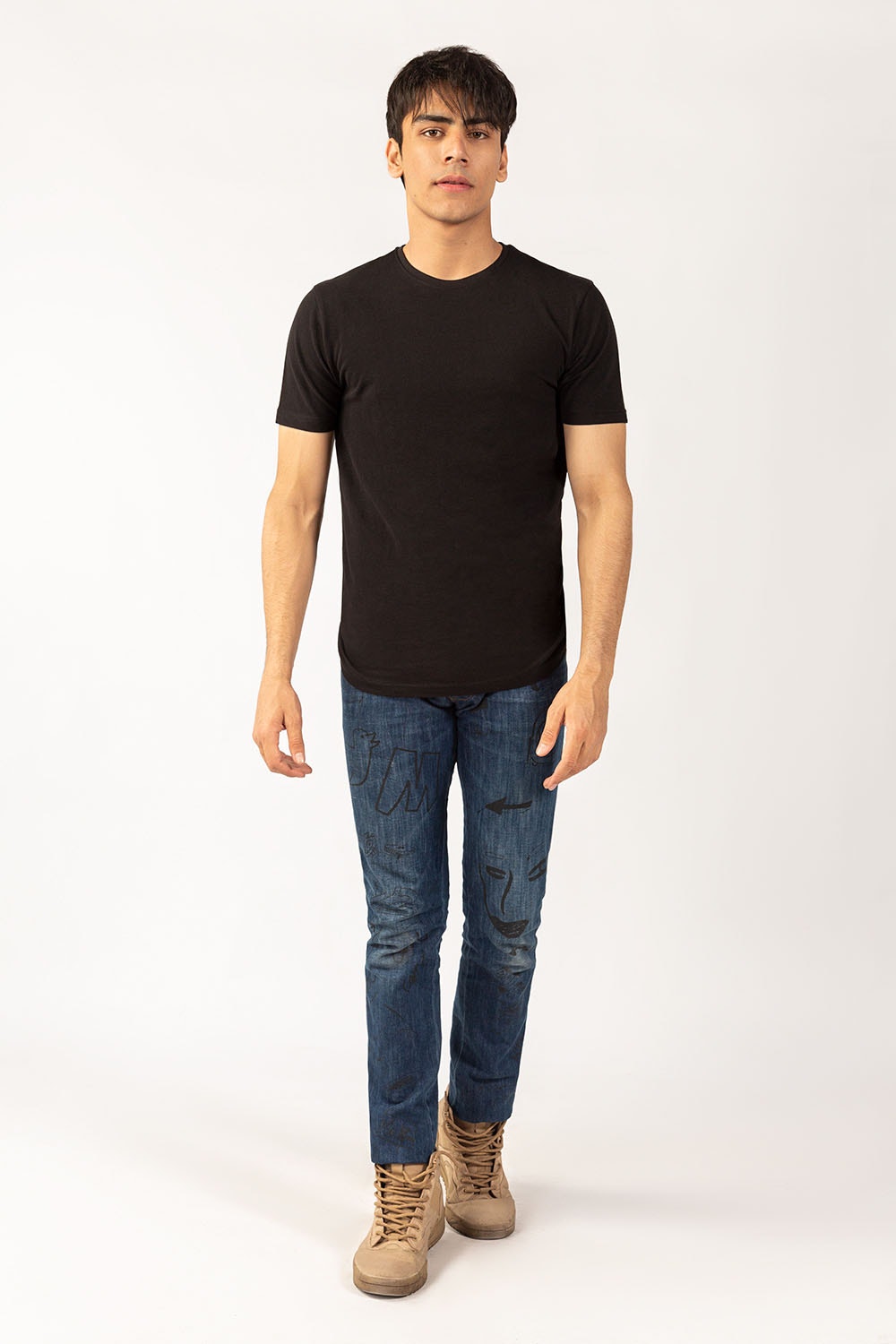 Pack of 2 BLACK & GREY T-Shirt JCN-SIG-005