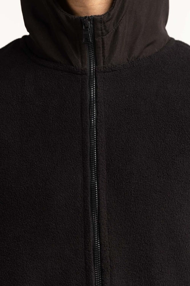 Black Hooded Zipper MN-HDZ-WS23-015
