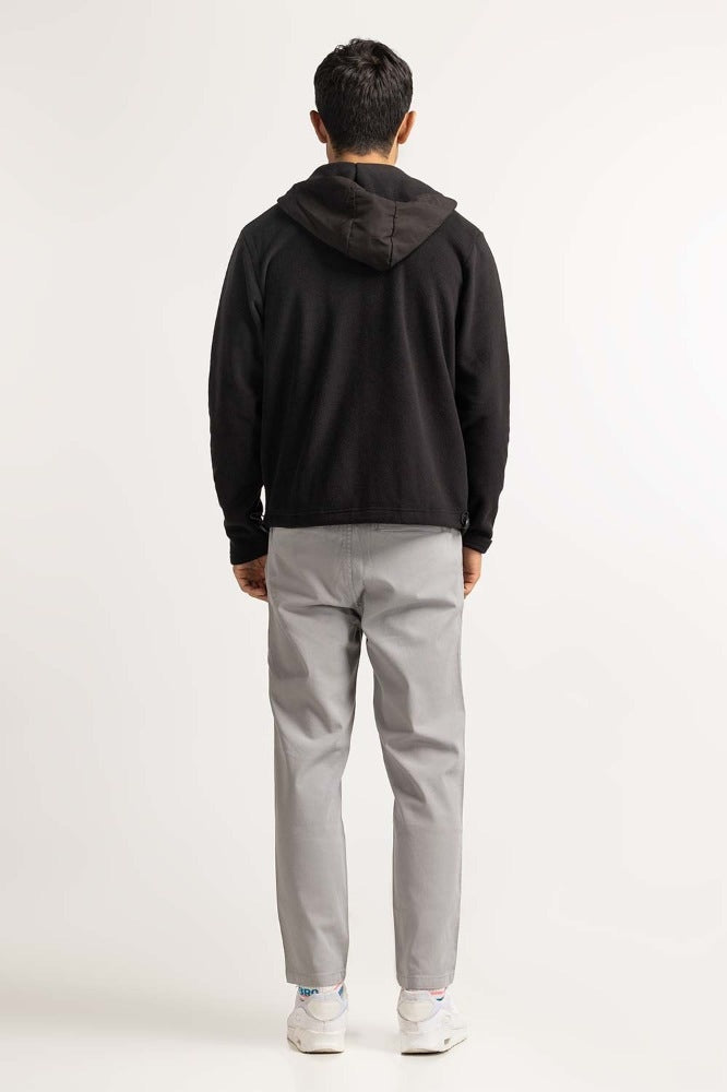 Black Hooded Zipper MN-HDZ-WS23-015