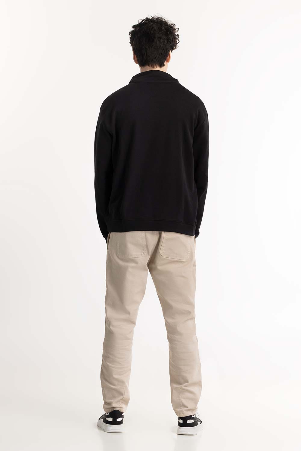 Black Half Zip Sweatshirt  224-112-010