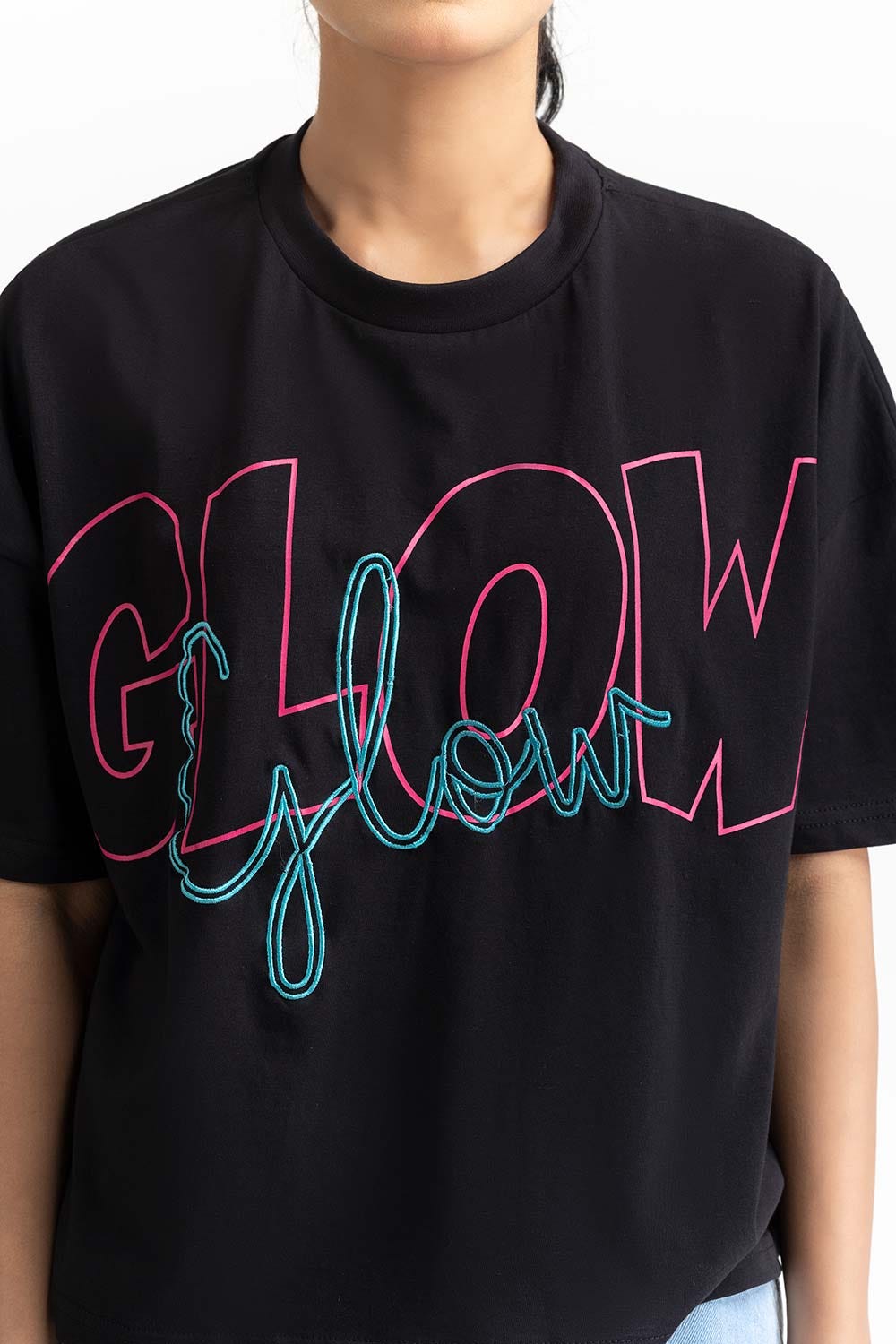 Black Knit T-Shirt 231-213-024