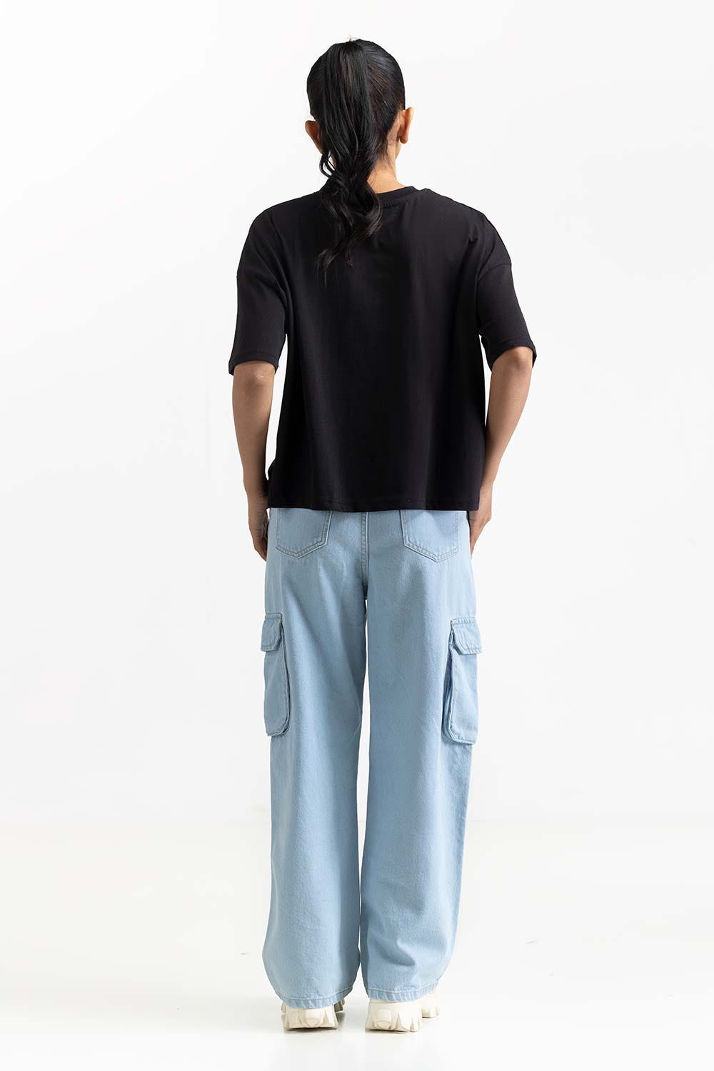 Black Knit T-Shirt 231-213-024