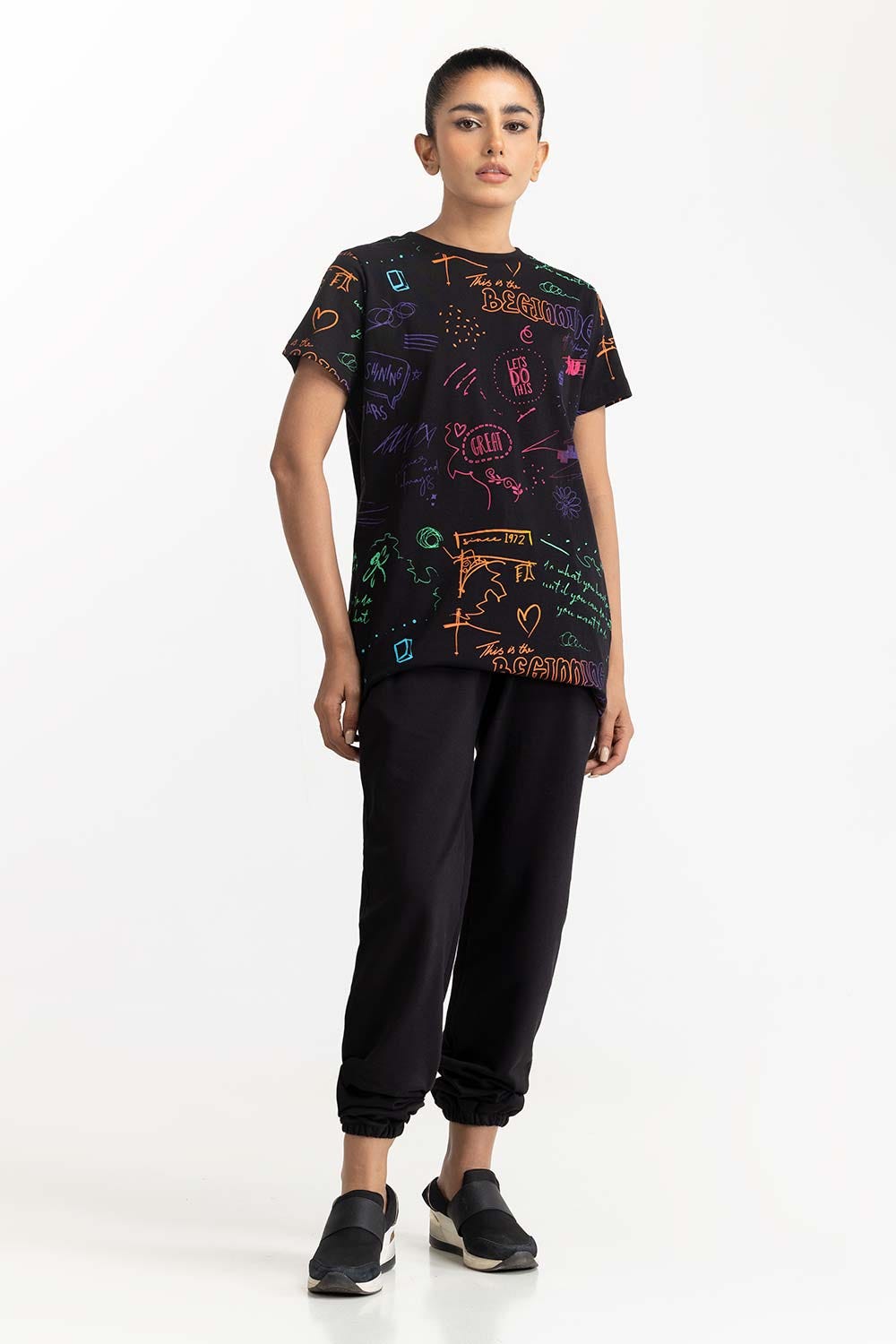 Black Knit T-Shirt 231-213-027