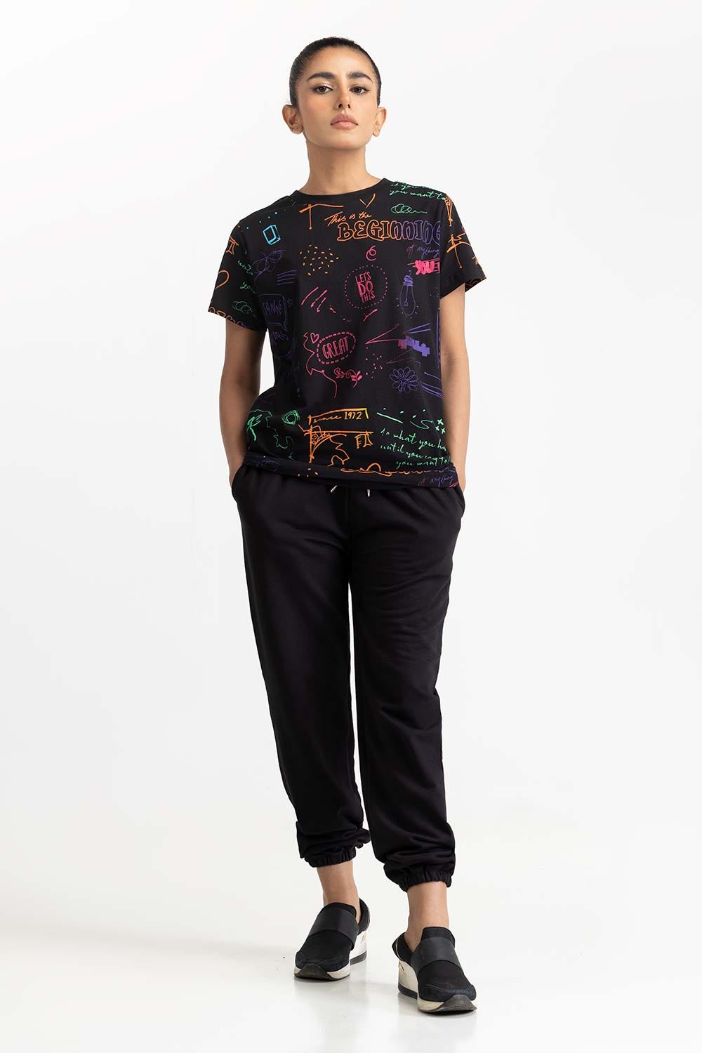 Black Knit T-Shirt 231-213-027