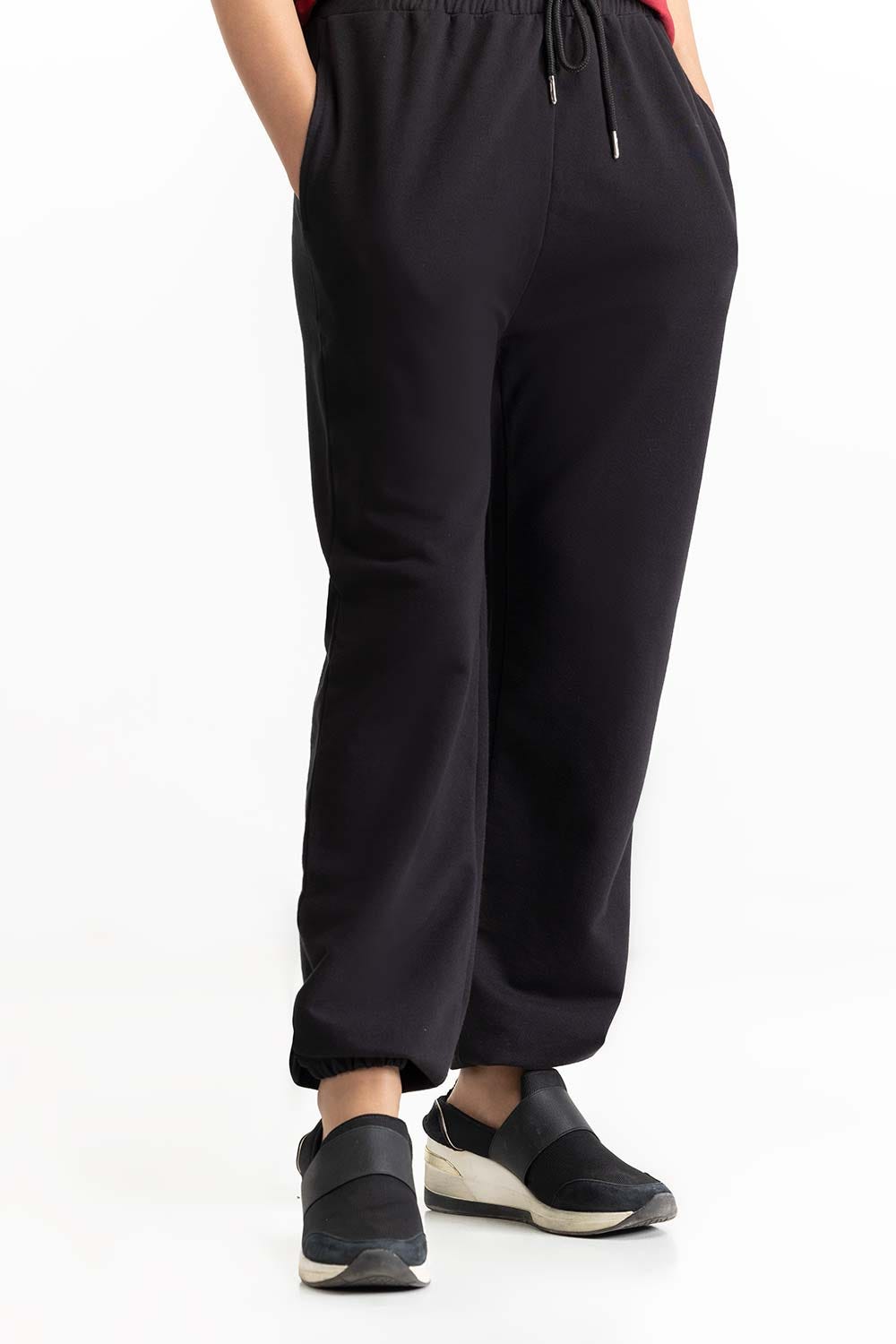 Black Knit Trouser 231-220-003 A