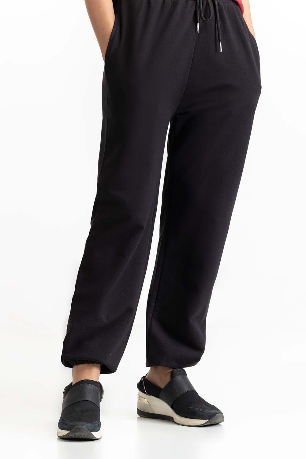 Black Knit Trouser 231-220-003 A