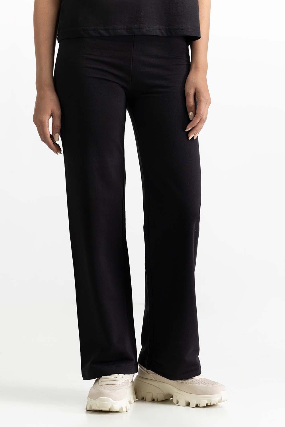 Black Knit Trouser 231-220-006 A