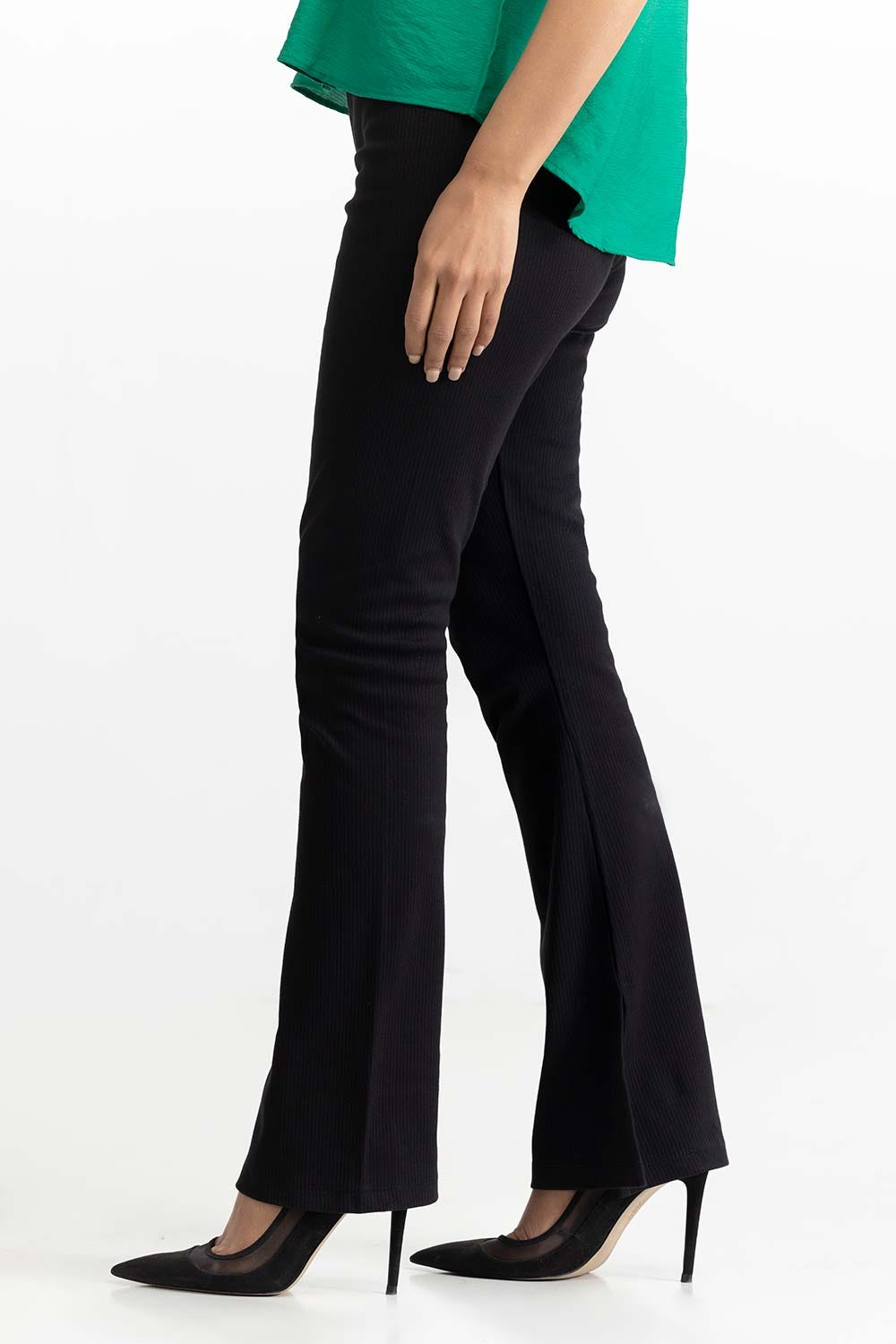 Black Knit Trouser 231-220-012 A