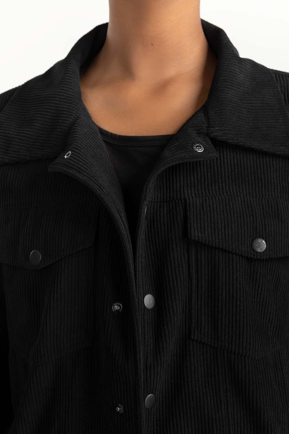 Black Knitted Jacket 224-220-209