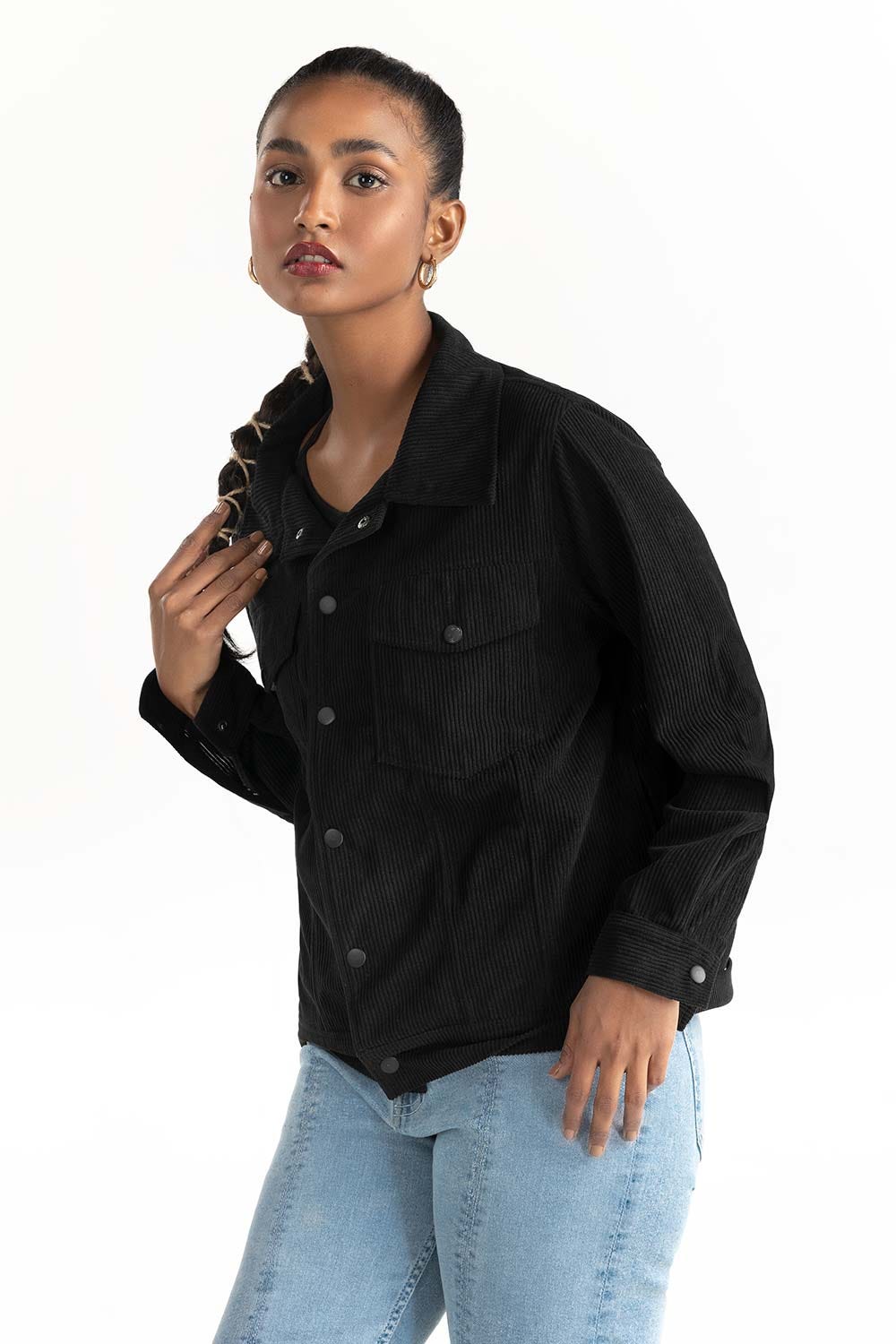 Black Knitted Jacket 224-220-209