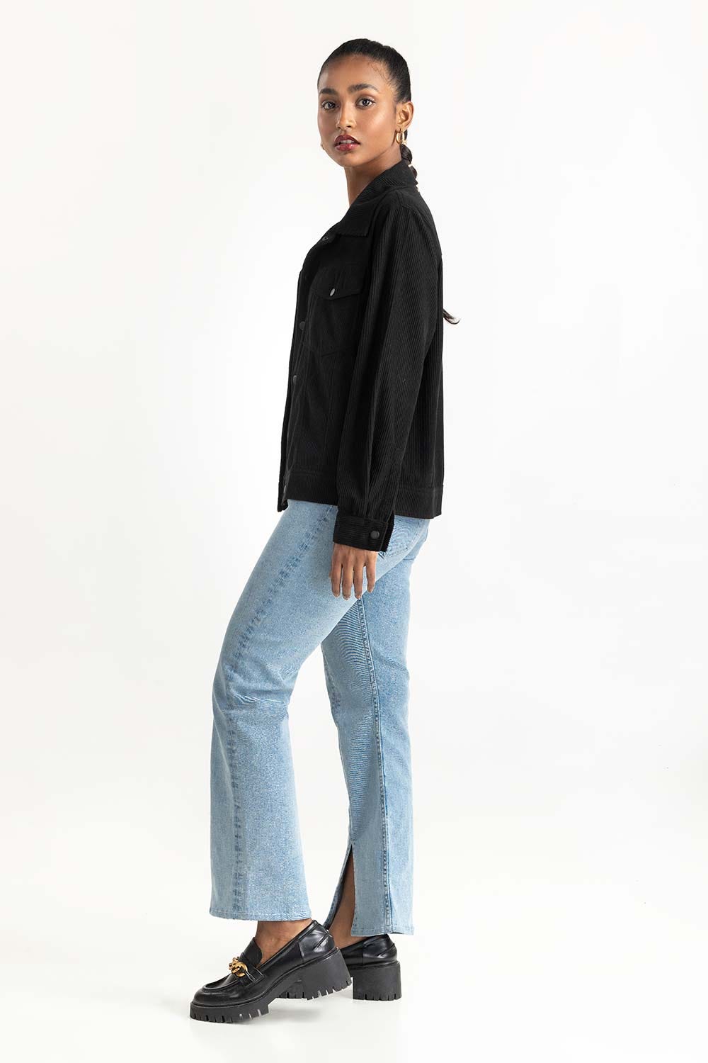 Black Knitted Jacket 224-220-209