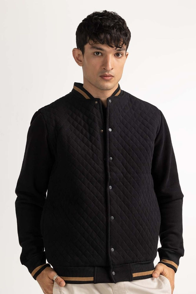 Black Knitted Jacket MN-KNJ-WS23-003