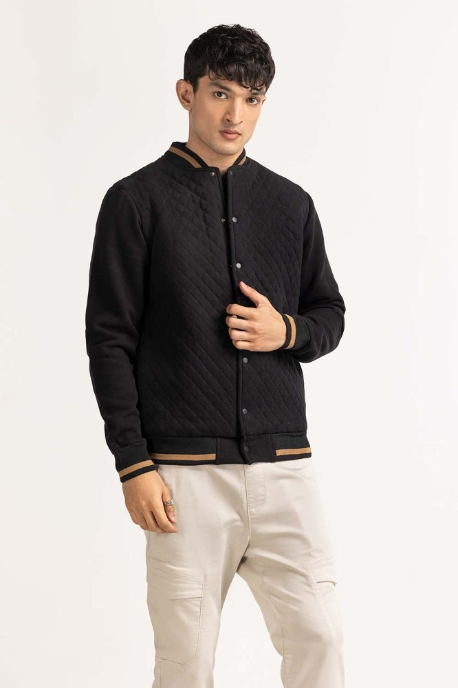 Black Knitted Jacket MN-KNJ-WS23-003