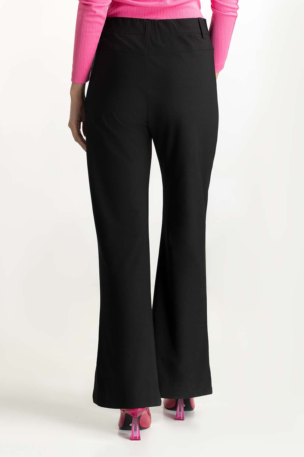 Black Knitted Regular Trouser 224-220-004